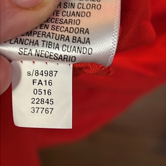 JM collection Women’s long sleeve Tunic Top Md Red Shirt blouse party casual Y2K - Picture 4 of 7